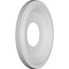 Ekena Millwork Traditional PVC Ceiling Medallion (Fits Canopies up to 5 1/2"), 10"OD x 3 1/2"ID x 1 1/8"P CMP10TR
